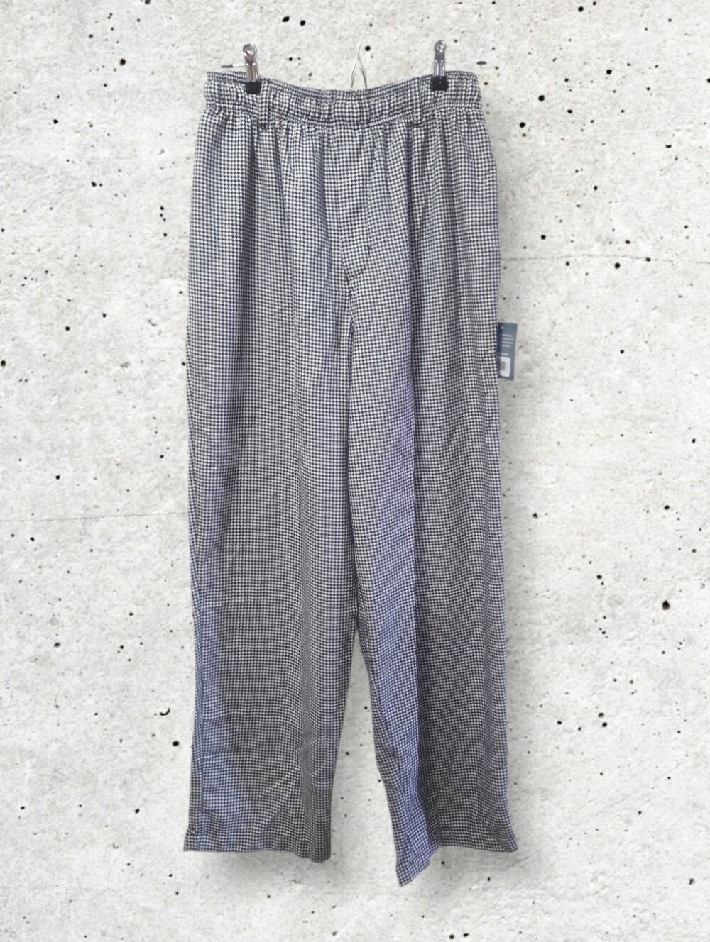 Men's Black/White Hounds Tooth  Culinary  Pants